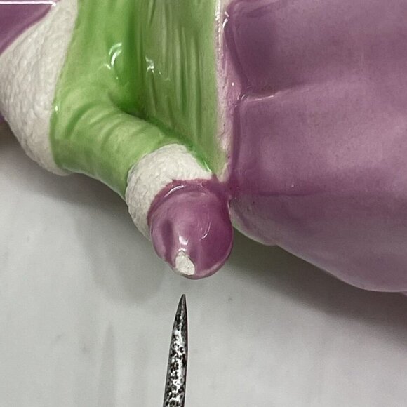 Vtg 2 Holland Mold Christmas Victorian Caroler Figurines Holiday 2 Small Chips - Picture 2 of 14